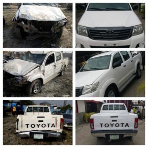 Accident Toyota Hilux repaired by Opengate Auto Spray